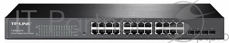 Коммутатор TP-Link SMB T1600G-28TS управляемый настольный/19U 24x10/100/1000BASE-T
