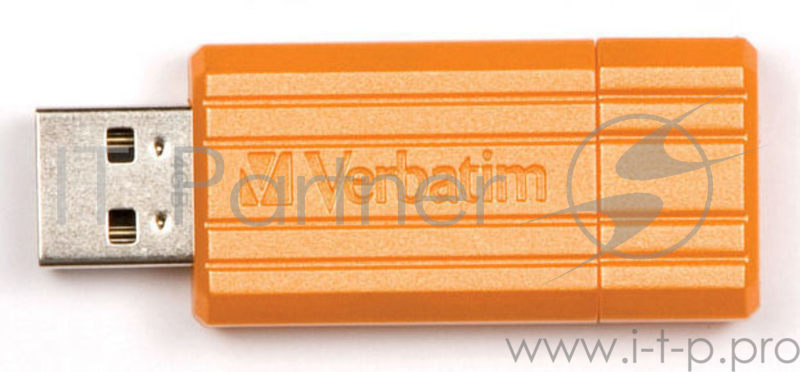 носитель информации Verbatim USB Drive 8Gb Pin Stripe Volcanic Orange 47389 {USB2.0}