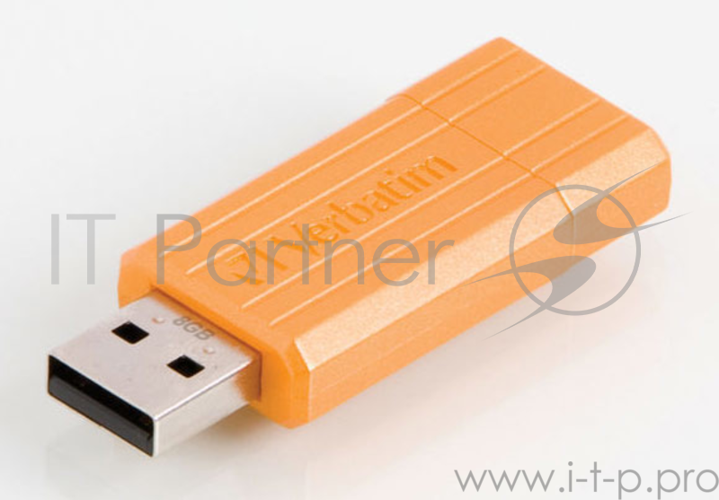 носитель информации Verbatim USB Drive 8Gb Pin Stripe Volcanic Orange 47389 {USB2.0}