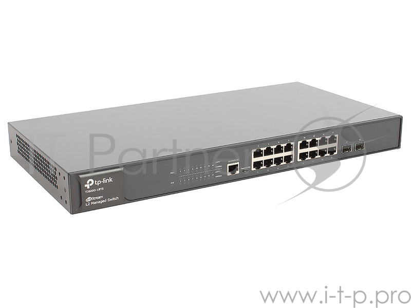 Коммутатор TP-LINK SMB T2600G-18TS (TL-SG3216) JetStream 16-портовый гигабитный управляемый коммутатор 2 уровня с 2 SFP-слотами