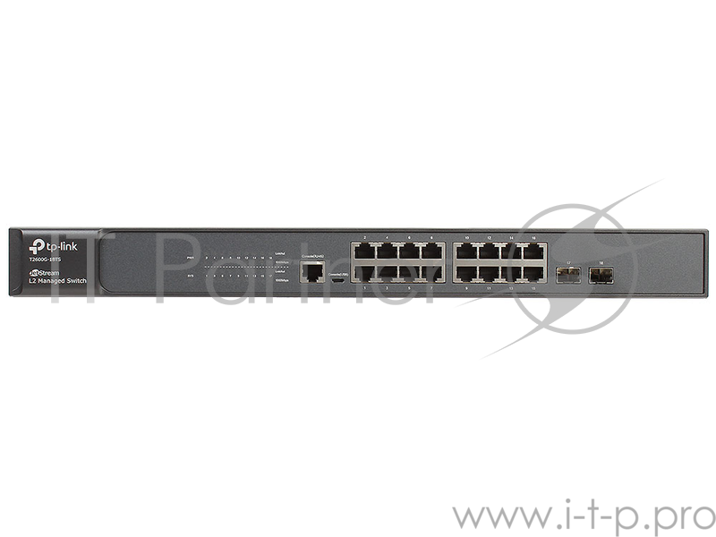 Коммутатор TP-LINK SMB T2600G-18TS (TL-SG3216) JetStream 16-портовый гигабитный управляемый коммутатор 2 уровня с 2 SFP-слотами