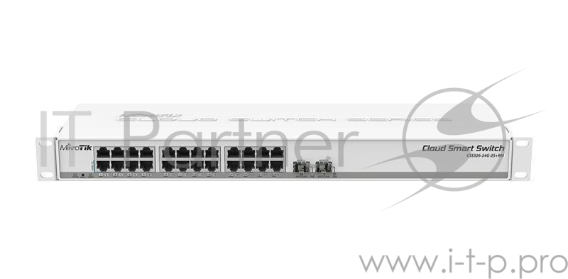 Коммутатор MikroTik CSS326-24G-2S+RM 24х Gigabit RJ45, 2х SFP+