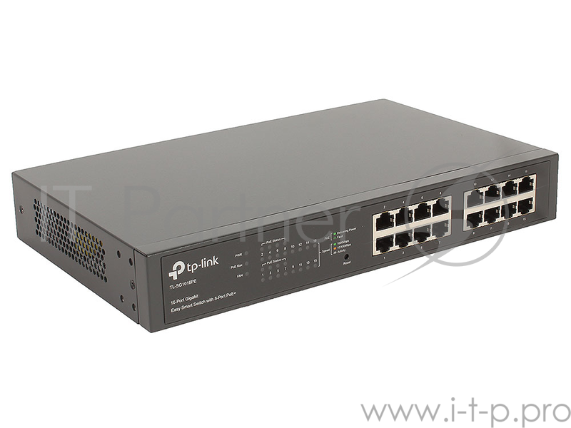 Коммутатор TP-LINK SMB TL-SG1016PE Easy Smart гигабитный 16-портовый коммутатор с 8 портами PoE+