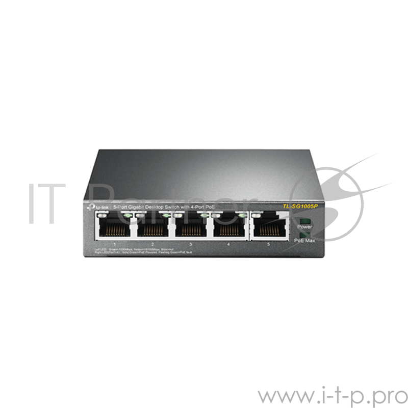 Коммутатор TP-Link SMB TL-SG1005P 5-портовый гигабитный настольный коммутатор с 4 портами PoE SMB