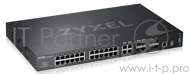 Коммутатор ZYXEL ZYXEL XGS4600-32 L3 Managed Switch, 28 port Gig and 4x 10G SFP+, stackable, dual PSU