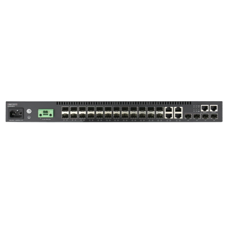 Коммутатор ECS4120-28Fv2 Edge-corE 24 x GE SFP+ 4CG + 4 10G SFP+ ports L2+ Switch, w/ DDM for all ports , 1xRJ45 management port, Dual power supply (AC + DC) {4}