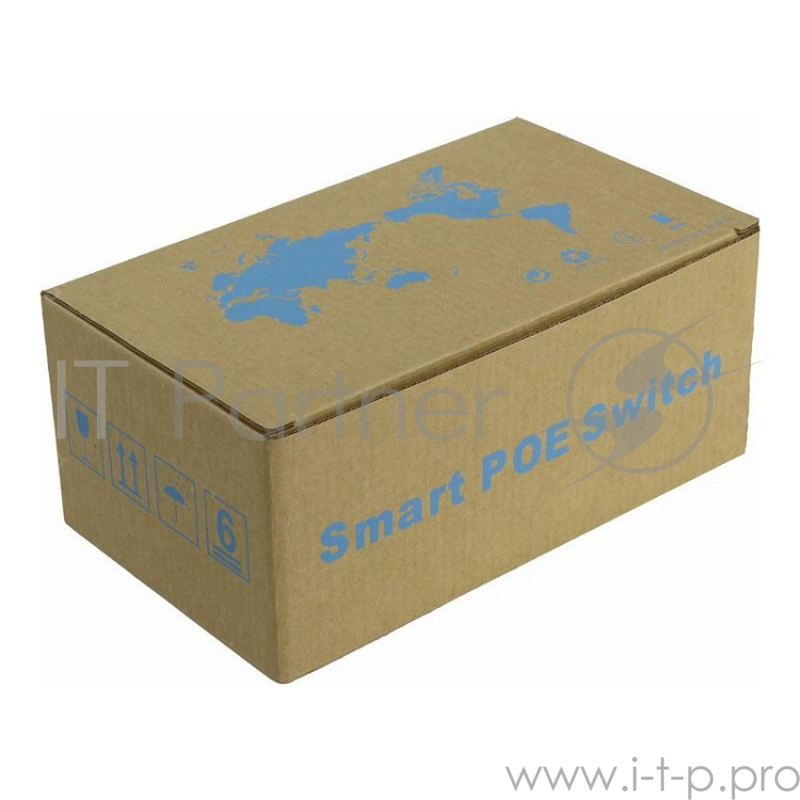 Коммутатор PoE 8 портов 10/100Mbps SWP-7508POE/2P 8xPoE+2xUplink RJ45, Bandwidth 2.0Gbps, PoE-A (1/2+,3/6-) / PoE-B (4/5+,7/8-), IEEE802.3af/at, мощн