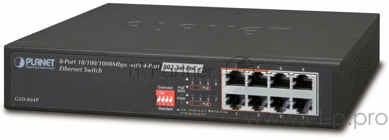 Неуправляемый PoE коммутатор GSD-804P 10