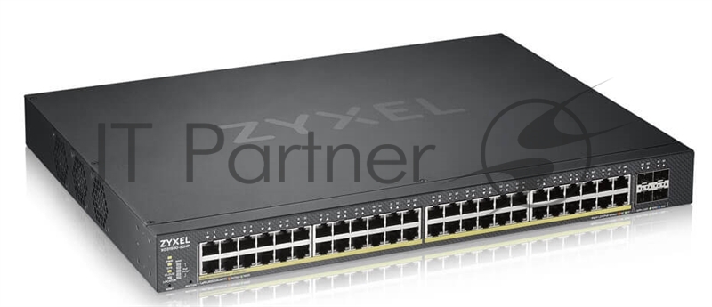 Коммутатор ZYXEL XGS1930-52HP Hybrid Smart L2+ switch PoE+ Zyxel Nebula Flex, 48xGE PoE+, 4xSFP+, budget PoE 375W, Standalone / cloud management