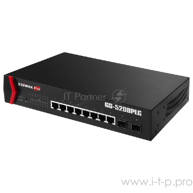 Коммутатор 8PORT 1000M 2SFP POE+ GS-5208PLG EDIMAX