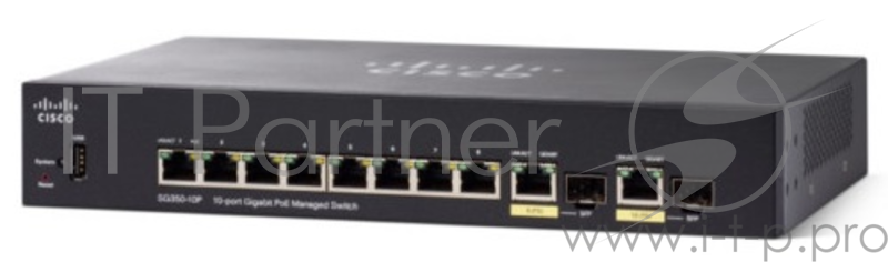 Коммутатор Cisco SG350-10 10-port Gigabit Managed Switch