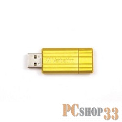 носитель информации Verbatim USB Drive 16Gb Pin Stripe Sunkissed Yellow 049066 {USB2.0}