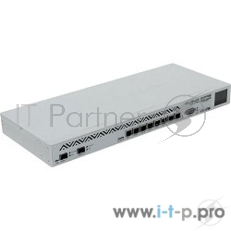 Маршрутизатор Mikrotik CCR1036-8G-2S+Cloud Core Router 1036-8G-2S+ with Tilera Tile-Gx36 CPU (36-cores, 1.2Ghz per core), 4GB RAM, 2xSFP+ cage, 8xGbit LAN, RouterOS L6, 1U rackmount case, PSU, LCD panel