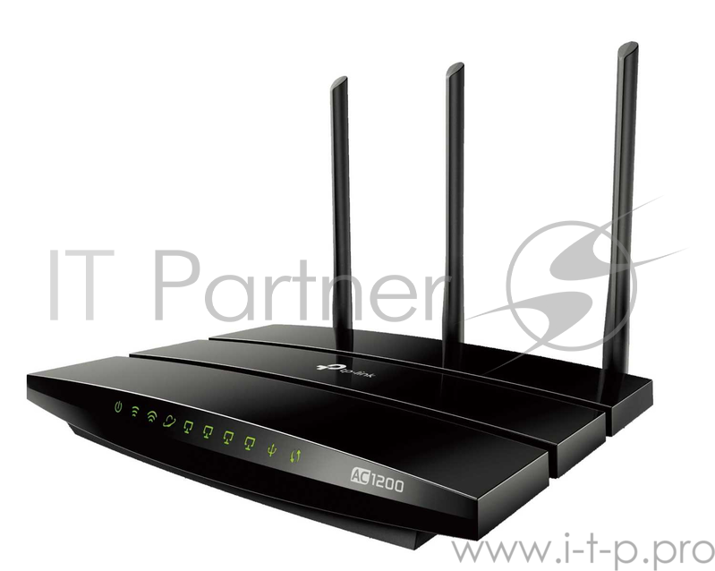 Адаптер TP-Link AC1200 Двудиапазонный Wi-Fi гигабитный роутер, процессор Broadcom, скорость до 867 Мбит/с на 5 ГГц + скорость до 300 Мбит/с на 2,4 ГГц, поддержка стандартов 802.11ac/a/b/g/n, Beamforming, 1 гигабитный порт WAN + 4 гигабитных порта LA