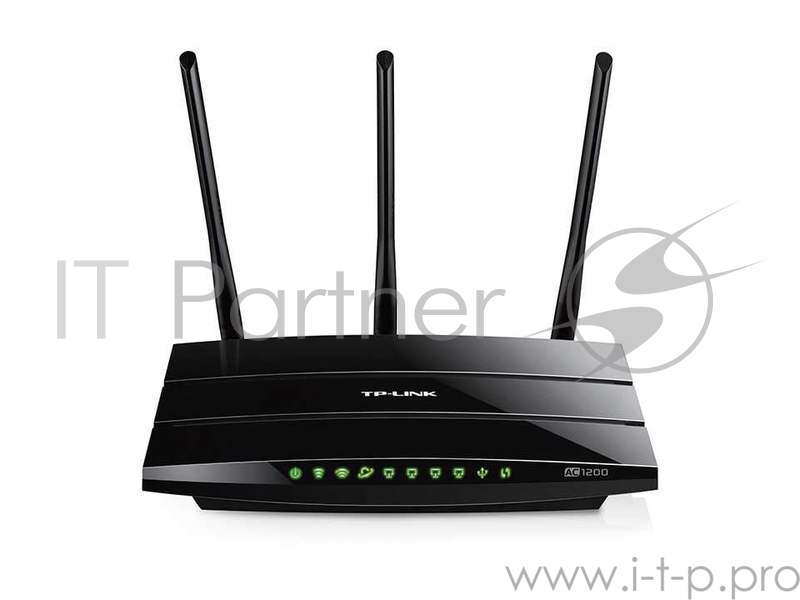 Адаптер TP-Link AC1200 Двудиапазонный Wi-Fi гигабитный роутер, процессор Broadcom, скорость до 867 Мбит/с на 5 ГГц + скорость до 300 Мбит/с на 2,4 ГГц, поддержка стандартов 802.11ac/a/b/g/n, Beamforming, 1 гигабитный порт WAN + 4 гигабитных порта LA
