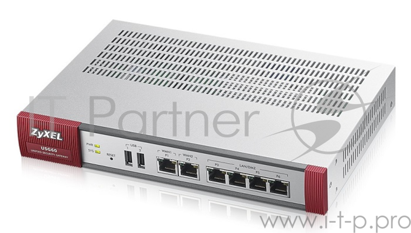 Маршрутизатор Firewall Appliance 10/100/1000, 4x LAN/DMZ, 2x WAN, UTM Bundle (AS,AV,CF,IDP) 1 YR