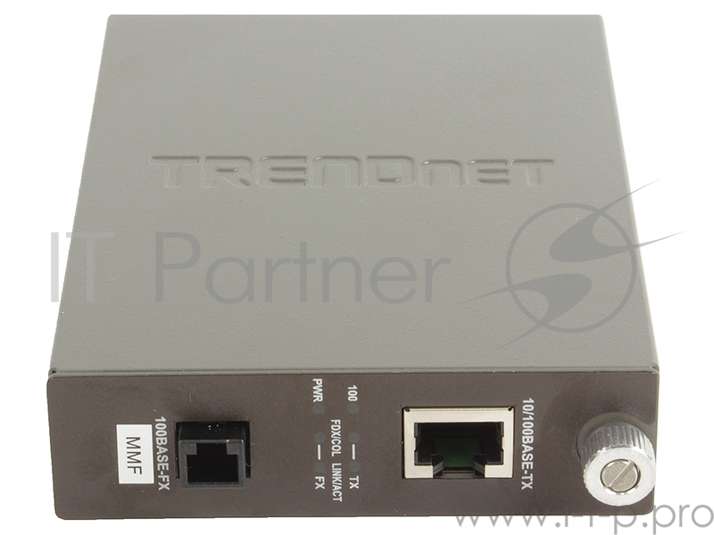Медиаконвертер TRENDnet TFC-110MM Многомодовый оптоволоконный медиа-конвертер с оптическим портом 100Base-FX разъём MT-RJ, поддерживающим работу на ра