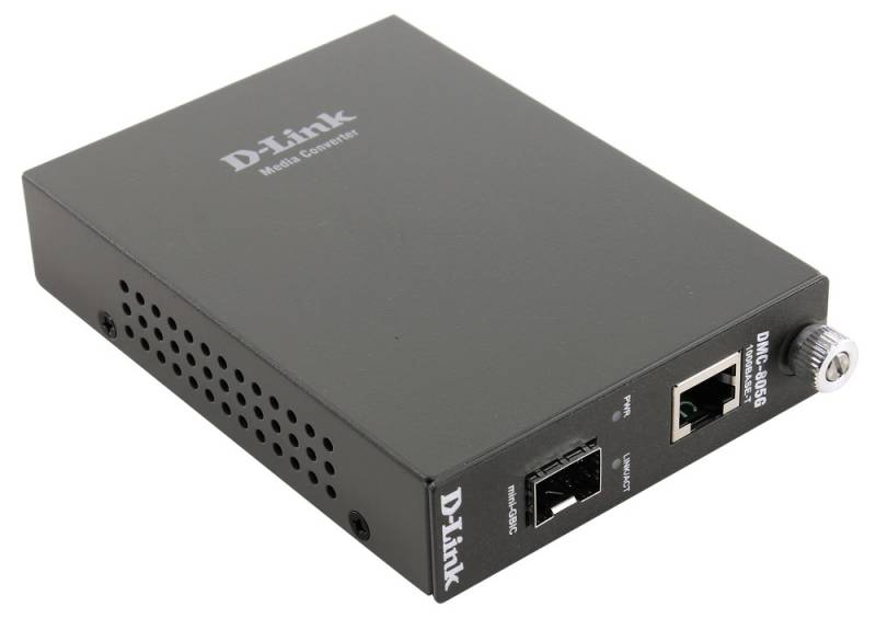 Медиаконвертер D-Link DMC-805G/A10A 1000Base-T Gigabit Twisted-pair to Mini GBIC