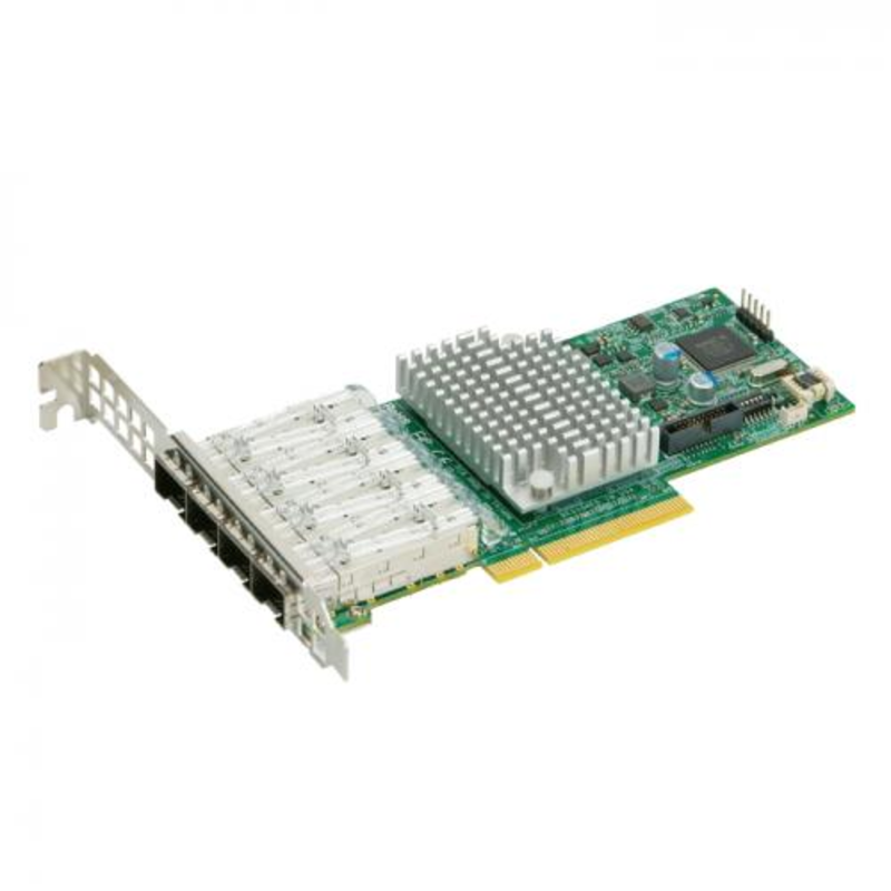 Плата коммуникационная SuperMicro 4-port 10Gbe Standard LP with SFP+, Intel XL710-AM1