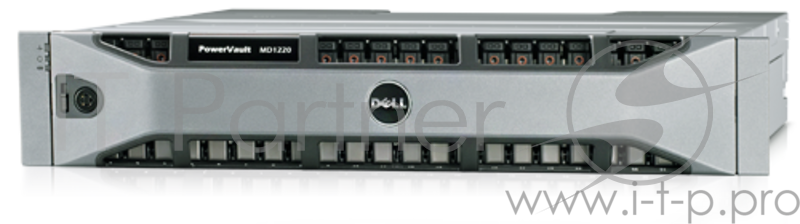 Дисковый массив Dell PowerVault MD1220 SAS 24xSFF Dual EMM/ noHDD UpTo24SFF/ 1x1,2Tb SAS 10k/ 2x600W RPS/ 2xCable SAS 2m/ Bezel/ ReadyRails/ 3YPSNBD.