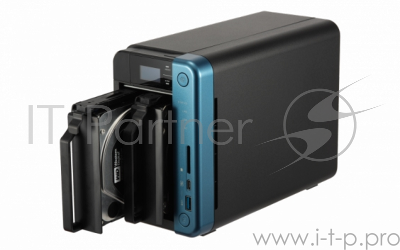 Сетевое хранилище без дисков SMB QNAP TS-253B-8G NAS, 2-tray w/o HDD. 2xHDMI-port. Quadcore Celeron J3455 1.5-2.3 GHz, 8GB DDR3L (2 x 4GB), 2xGigabit LAN, Optional 10 Gigabit LAN