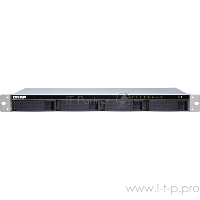 Сетевое хранилище без дисков channel QNAP TS-431XeU-8G NAS 4 HDD trays, 10 GbE SFP+, rackmount, 1 PSU. ARM 4-core Cortex-A15 Annapurna Labs AL-314 1,7 GHz, 8 GB. W/o rail kit RAIL-B02