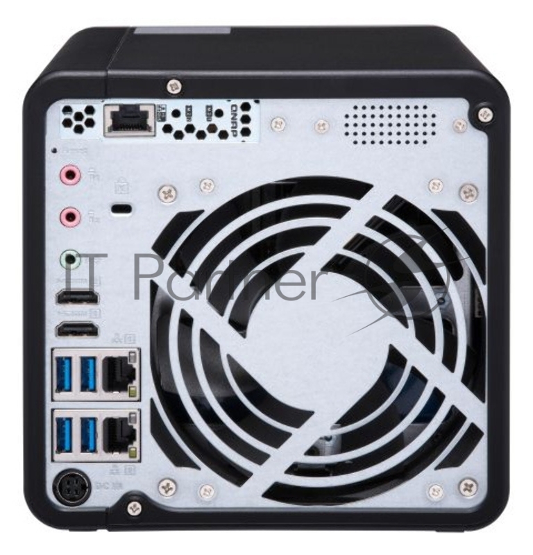 Сетевое хранилище без дисков channel QNAP TS-453BT3-8G NAS 4 HDD trays, 2 HDMI, 1 x 10 GbE BASE-T, 2 x ports Thunderbolt 3. 4-core Intel Celeron J3455 1,5 GHz (up to 2,3 GHz), 8 GB