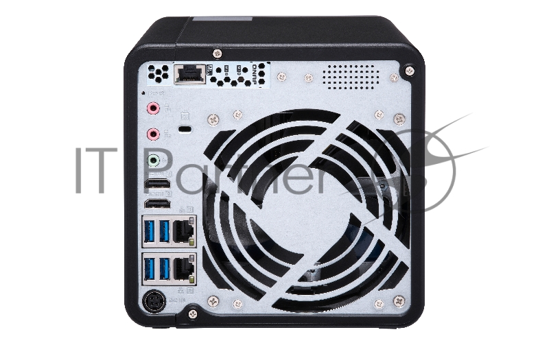 Сетевое хранилище без дисков channel QNAP TS-453BT3-8G NAS 4 HDD trays, 2 HDMI, 1 x 10 GbE BASE-T, 2 x ports Thunderbolt 3. 4-core Intel Celeron J3455 1,5 GHz (up to 2,3 GHz), 8 GB