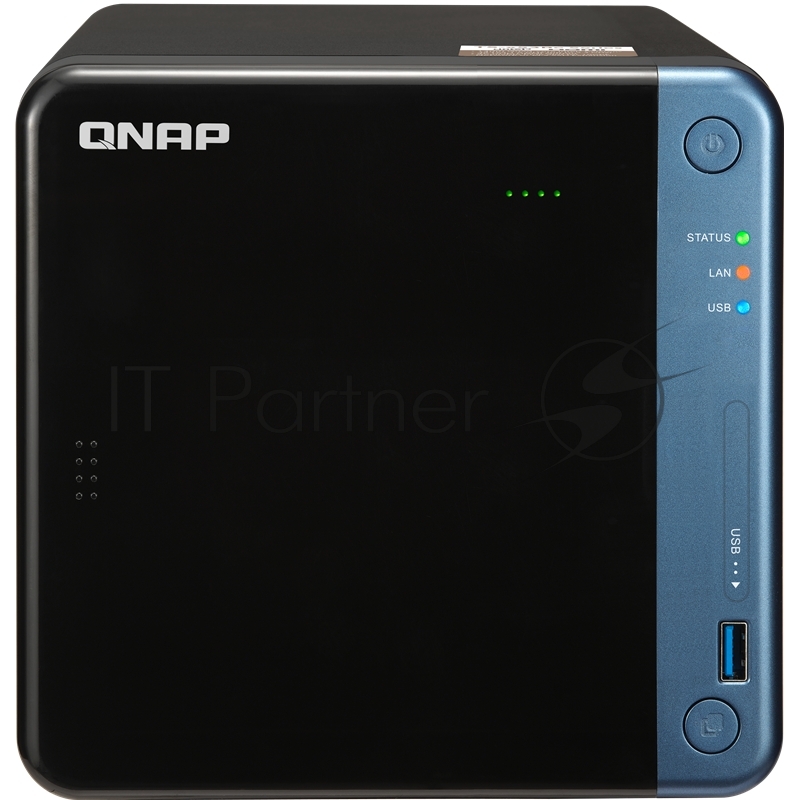 Сетевое хранилище без дисков SMB QNAP TS-453Be-2G NAS, 4-tray w/o HDD. 2xHDMI-port. Quadcore Celeron J3455 1.5-2.3 GHz, 2GB DDR3L (1 x 2GB) up to 8GB, 2xGigabit LAN, Optional 10 Gigabit LAN, 5 x USB 3.0