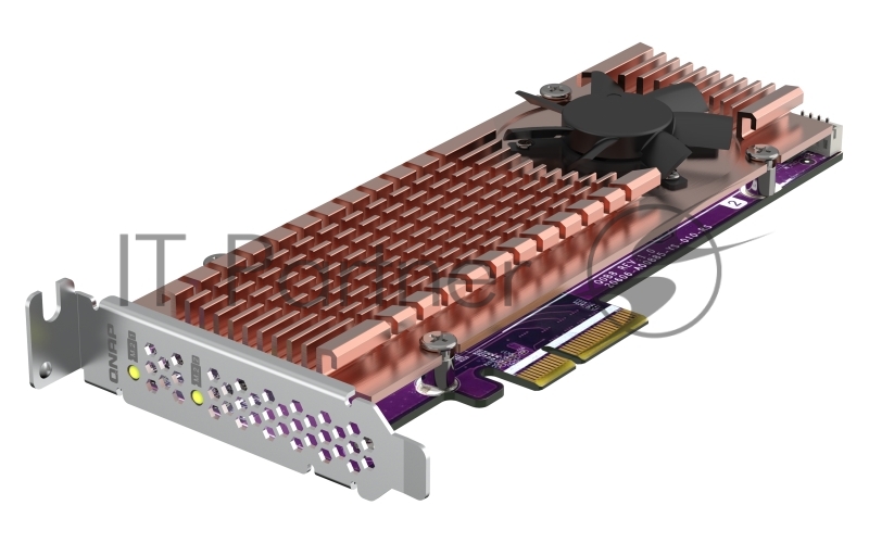 Плата расширения QNAP QM2-2P-244A Dual M.2 22110/2280 SATA SSD expansion card (PCIe Gen2 x2), Low-profile bracket pre-loaded, Low-profile flat and Full-height are bundled (shorter version to support TVS-x82/TS-x77 PCIe slot 2 & slot 3)