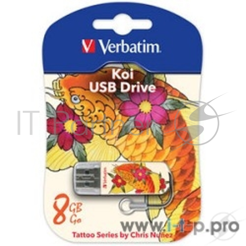 носитель информации Verbatim USB Drive 8Gb Mini Tattoo Edition Fish 049882 {USB2.0}