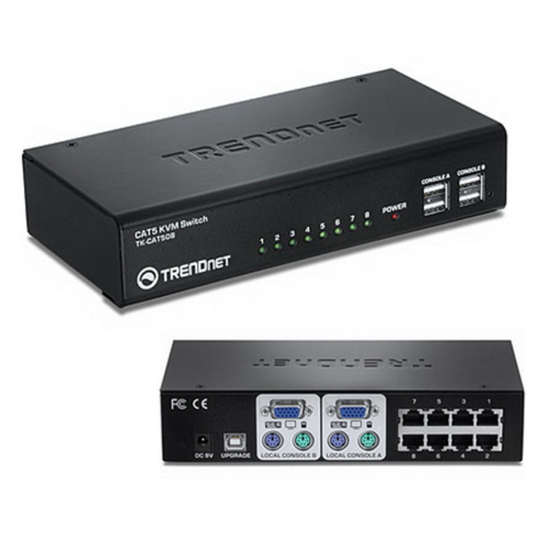 Переключатель TRENDNet 8-port CAT5 KVM Switch TK-CAT508 RTL {10}