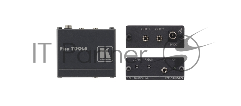 Усилитель-распределитель Kramer PT-102AN 1:2 стерео аудио регулировка уровня
