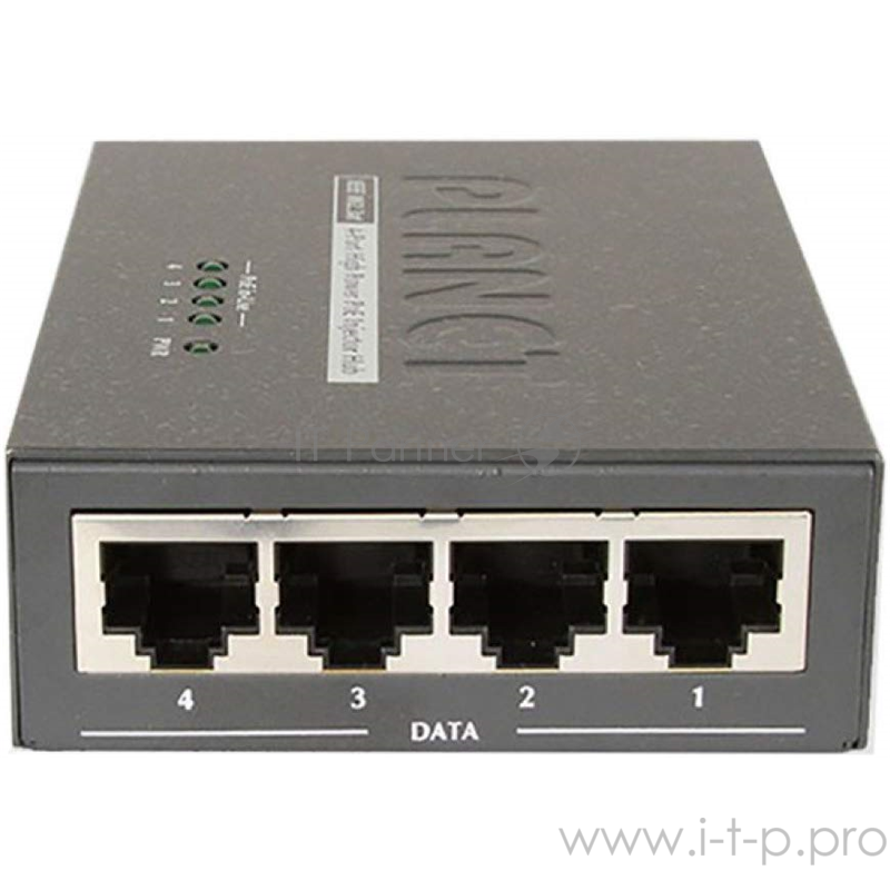 HPOE-460 управляемый хаб PoE инжекторов 4-Port 802.3at 30W High Power over Ethernet Injector Hub - 120W External Power Adapter