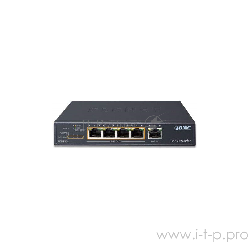 POE-E304 PoE расширитель 1-Port 60W Ultra PoE to 4-Port 802.3af/at Gigabit PoE Extender