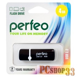 Носитель информации Perfeo USB Drive 4GB C07 Black PF-C07B004