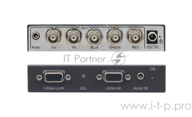 Преобразователь сигнала Kramer Electronics VP-102xl сигналов VGA в RGBHV и стерео аудио сигналов, регулятор уровня аудиосигнала (видео: 420MHz аудио: >100kHz)