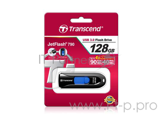 Носитель информации Transcend USB Drive 128Gb JetFlash 790 TS128GJF790K {USB 3.0}