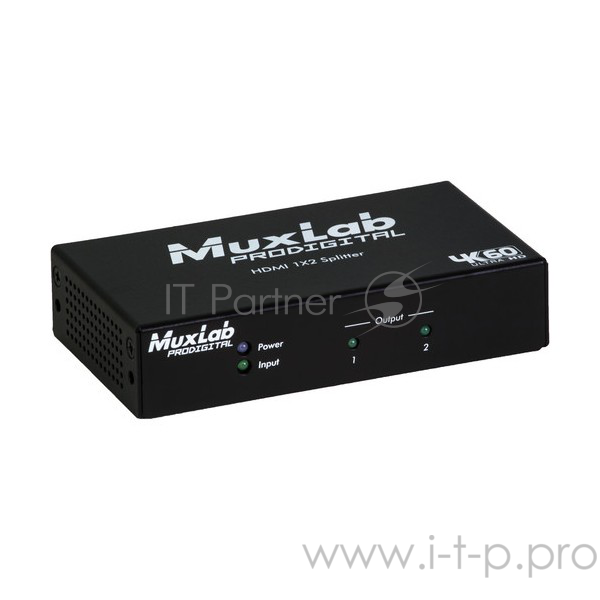 Сплиттер MuxLab 500425 1х2 HDMI, 4K/60