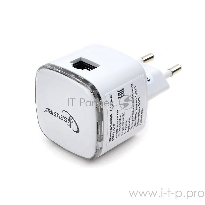 Усилитель Wi-Fi сигнала Gembird WNP-RP-004 300 Мбит, белый