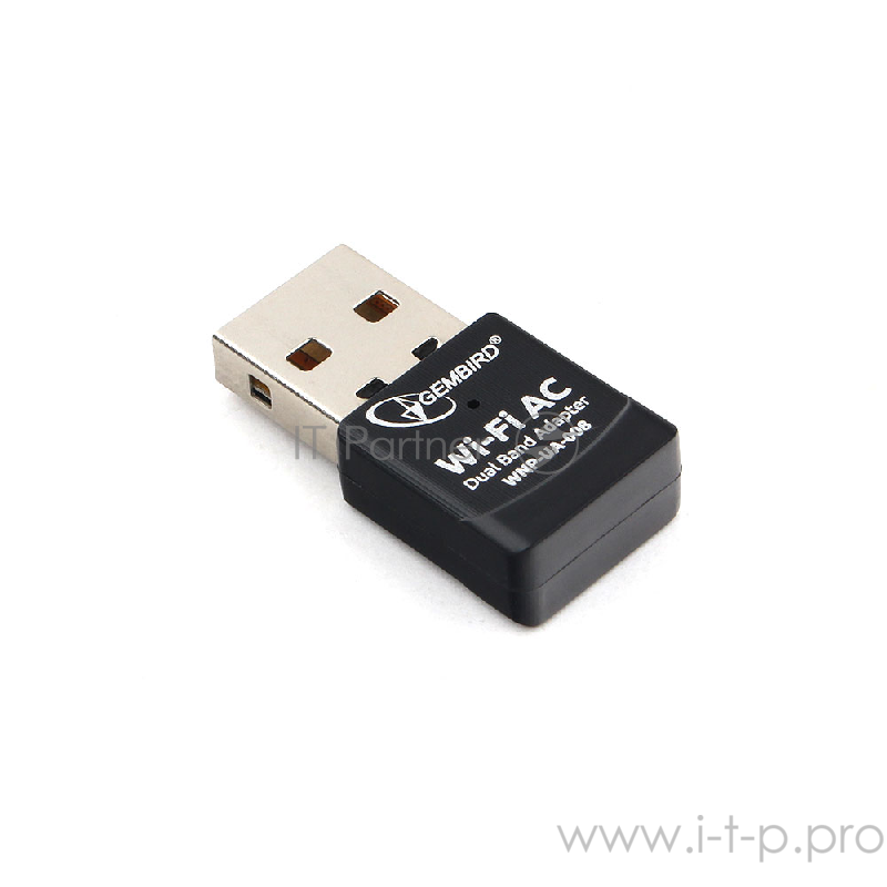 Сетевой двухдиапазонный Wi-Fi мини USB-адаптер Gembird 600 Мбит, USB, 802.11b/g/n/ac/а