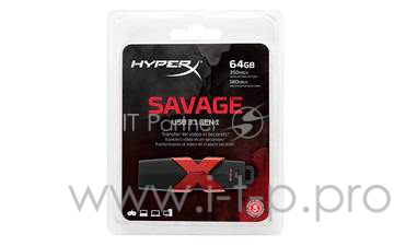 Носитель информации Kingston USB Drive 64Gb HyperX Savage HXS3/64GB {USB3.0}