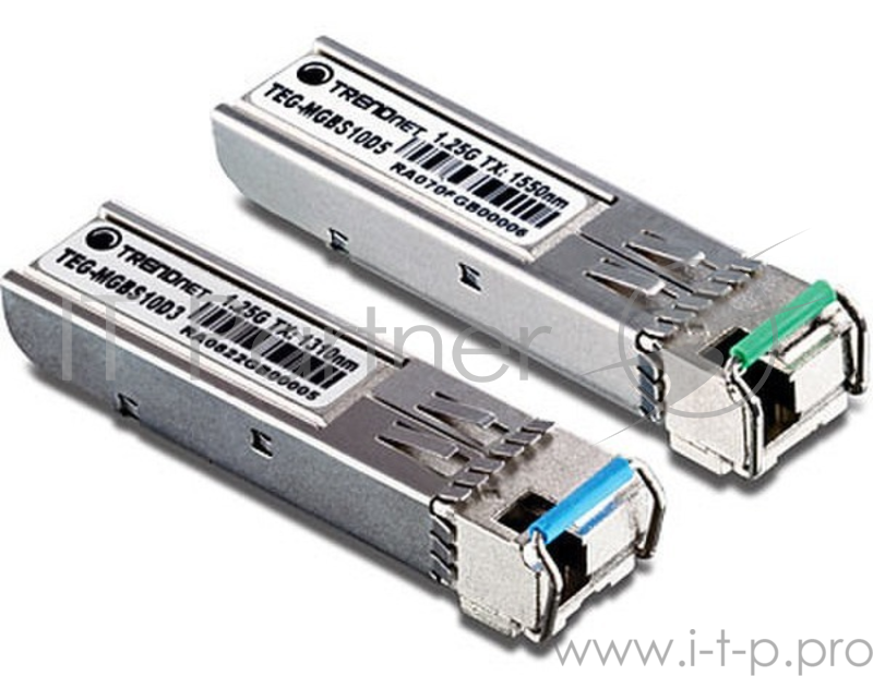 Модуль TrendNet TEG-MGBS10D35 Одномодовый Mini-GBIC, тип LC, с использованием двух длин волн, пара 1310/1550 (10 Км)