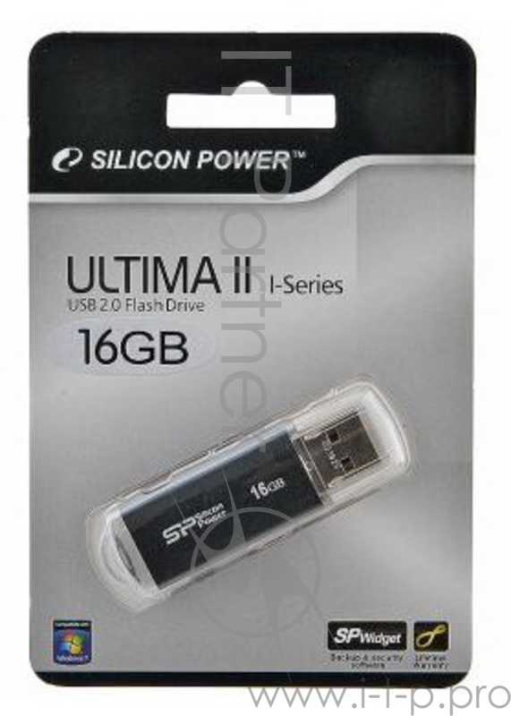 Носитель информации Silicon Power USB Drive 16Gb Ultima II SP016GBUF2M01V1K {USB2.0, Black}