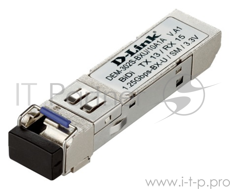 Модуль D-Link DEM-302S-BXU SFP 1 порт 1000Base-BX питание 3.3В WDM (Tx: 1310 nm, Rx:1550 nm)