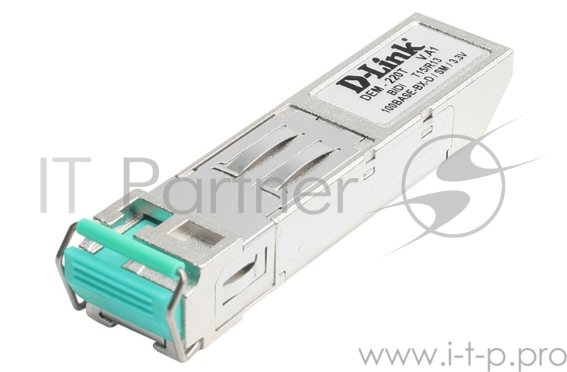 Сетевое оборудование D-Link DEM-220T/D1A WDM SFP-трансивер с 1 портом 100BASE-BX-D (Tx:1550 нм, Rx:1310 нм) для одномодового оптического кабеля (до 20 км)