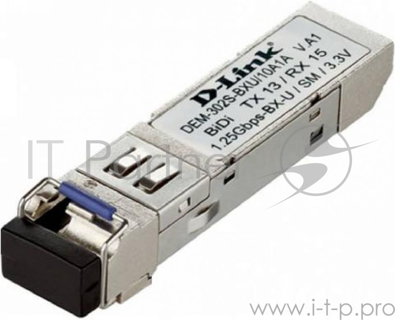 Модуль D-Link DEM-302S-BXU/10A1A (10шт. в коробке) WDM SFP-трансивер с 1 портом 1000BASE-BX-U (Tx:1310 нм, Rx:1550 нм) для одномодового оптического ка
