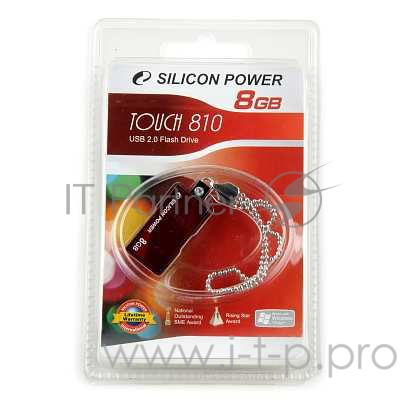 Носитель информации Silicon Power USB Drive 8Gb Touch 810 SP008GBUF2810V1R {USB2.0, Red}