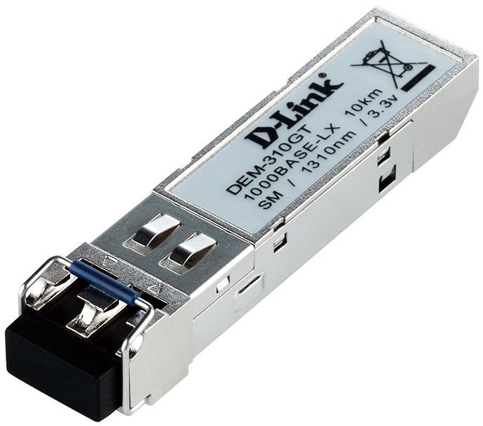 Трансивер D-Link DEM-310GT/DD, 1-port mini-GBIC LX Single-mode Fiber Transceiver (up to 10km, support 3.3V power), DDM support
