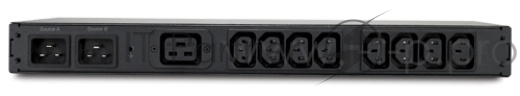 Управляемый блок распределения питания APC AP4423 гор.размещ. 1xC20 8xC13 1xC19 с мониторингом 20A без вилки